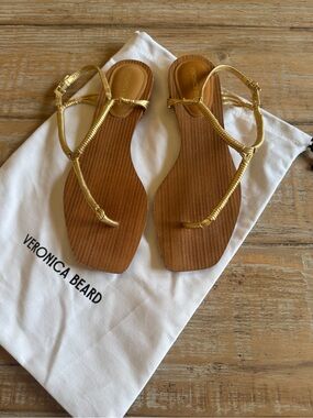 Veronica Beard gold sandals. Size 7. Only worn a couple of times